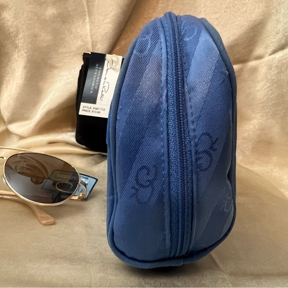 Oscar De La Renta Bundle! NWT Sunnies, NWT Velvet Travel Pouch, NWOT Nylon Pouch - Picture 8 of 16
